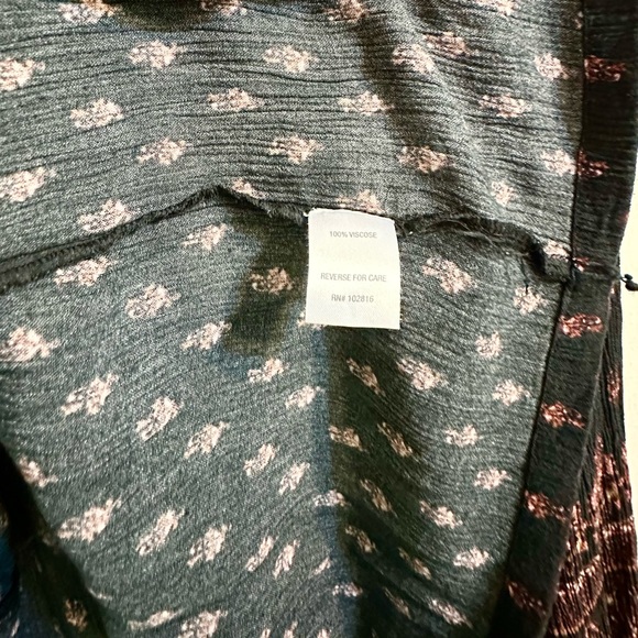 Excellent Condition Garnet Hill Boho Border-Print Blouse (Black/Spice: Size 10) - Picture 6 of 7